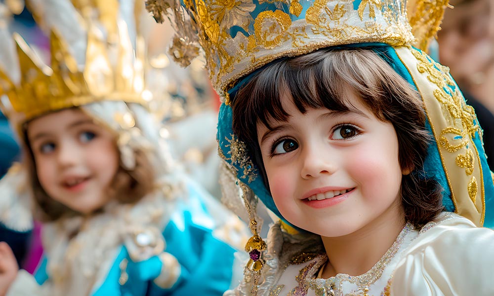 Epiphany parade celebrating the arrival of the Three Kings