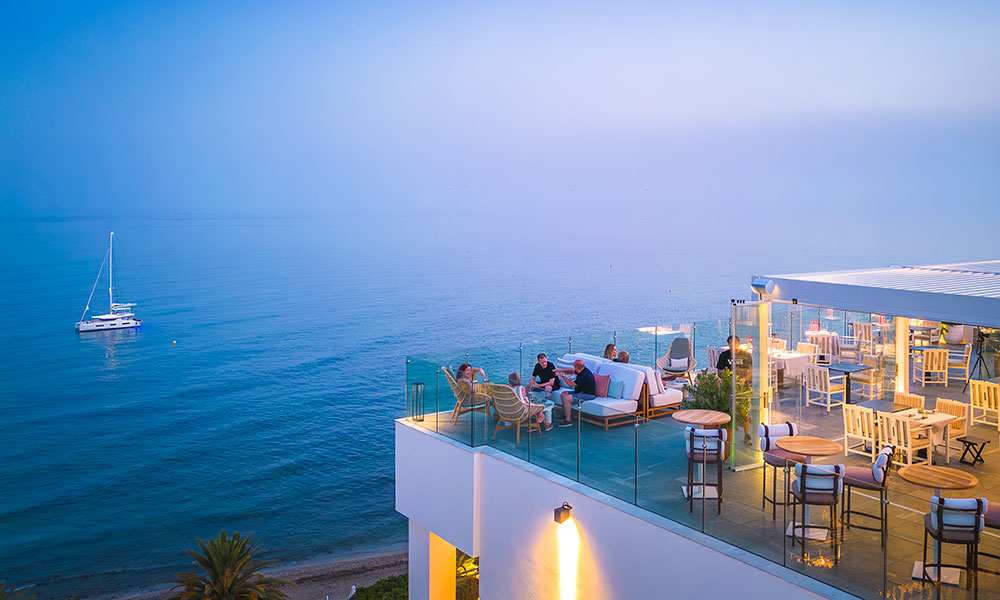 Enjoy a drink on a rooftop bar in Marbella